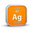 Silver material sign