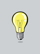 Light bulb on grey background vector illustration