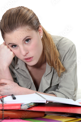 Photo: Woman writing in her diary Woman writing in her diary