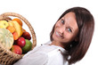 woman holding a fruits basket
