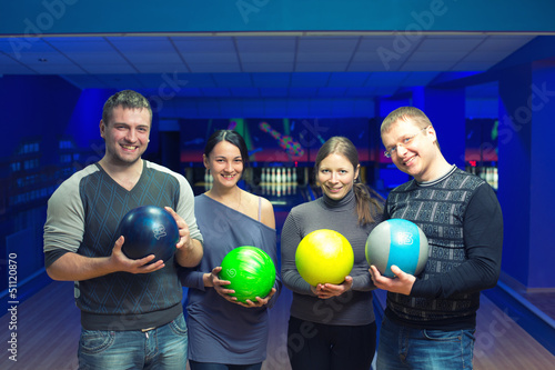 Photo: Friends in a bowling Friends in a bowling