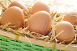 brown eggs in a basket