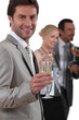 People drinking champagne