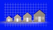 Four house being built