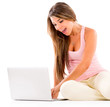 Woman using a laptop
