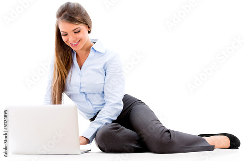Photo: Business woman with a laptop Business woman with a laptop