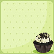 A special paper with dots and a cupcake