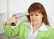 Photo: Upset business woman attempts to commit suicide Upset business woman attempts to commit suicide