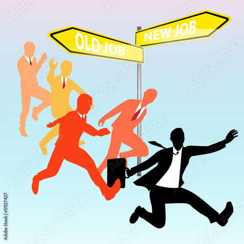 Vector: Running Businessman silhouettes Running Businessman silhouettes