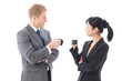 Photo: global business image on white background global business image on white background