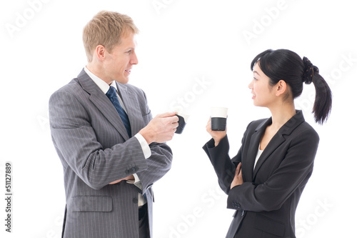 Photo: global business image on white background global business image on white background