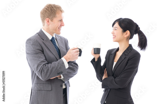 Photo: global business image on white background global business image on white background
