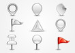 white navigation signs