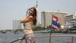 Boat on Chao Phraya river ,Bangkok,Thailand