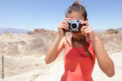 Photo: Tourist photographer woman in Death Valley Tourist photographer woman in Death Valley