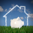 Piggy bank - drawn house in the sky (profil)