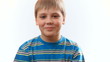 The boy smile. Joyful happy child
