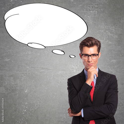 Photo: man with speech bubble man with speech bubble