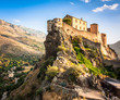 Picturesque scenery of a fortress in Corte