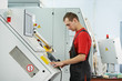 industrial worker at tool workshop