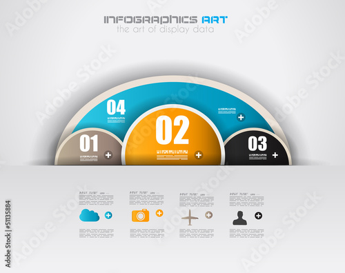Vector: Infographic design template with paper tags. Infographic design template with paper tags.