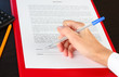 signing of a treaty close-up