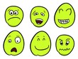 Emoticon faces vector