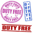 Set of duty free stamps