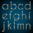 Shiny diamond alphabet letters, lower case version - eps10