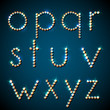 Shiny diamond alphabet letters, lower case version - eps10