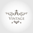 Vintage vector floral frame