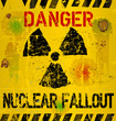 nuclear fallout warning sign,vector illustration