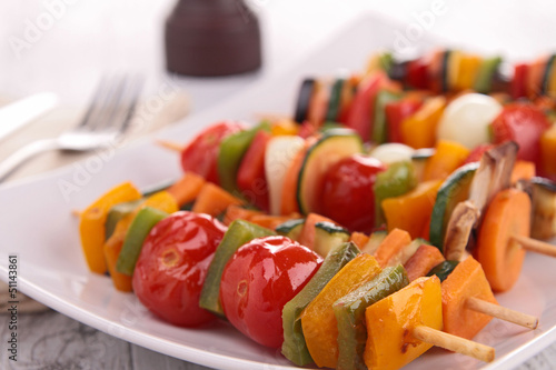 Photo: vegetables skewer vegetables skewer