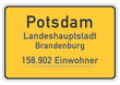 Potsdam 158.902 Einwohner (Stand: 31.12.2011)