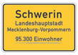 Schwerin 95.300 Einwohner (Stand: 2011)