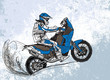 Abstract sketch of biker. Vector Illustration