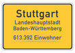 Stuttgart 613.392 Einwohner (Stand: 31.12.2011)