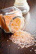 orange bath salt in jar