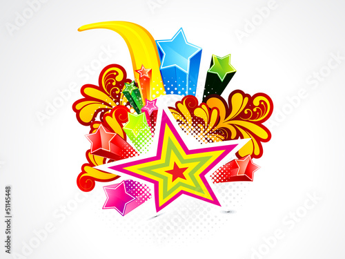 Vector: abstract colorful explode star background abstract colorful explode star background