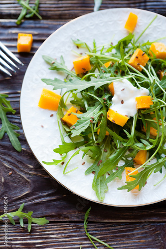 Photo: Light pumpkin salad with arugula and cream Light pumpkin salad with arugula and cream