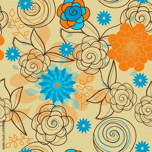 Vector: vector seamless flower background vector seamless flower background