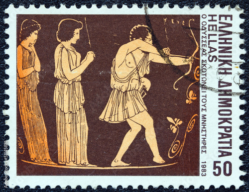 Photo: Odysseus slaying suitors (Greece 1983) Odysseus slaying suitors (Greece 1983)