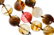 strings of chalcedony stone necklace