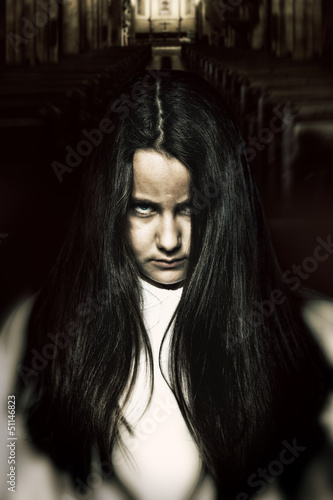 Photo: Scary Little Spooky Girl Scary Little Spooky Girl