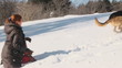 Beauty woman with dog