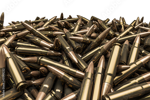 Illustration: Rifle bullets pile Rifle bullets pile