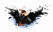 Photo: Woman floating on dark wings Woman floating on dark wings
