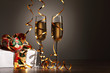 Photo: Glasses of champagne at new year party Glasses of champagne at new year party