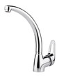 Water-supply faucet mixer isolated on white with clipping path