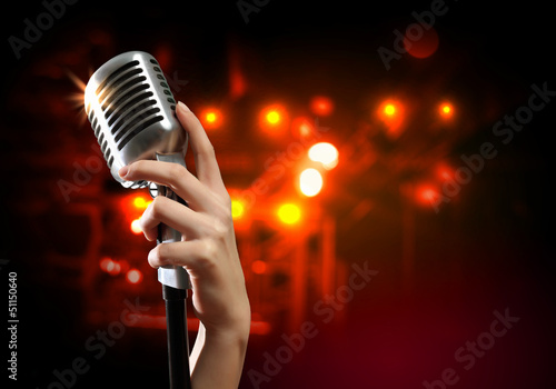 Photo: audio microphone retro style audio microphone retro style